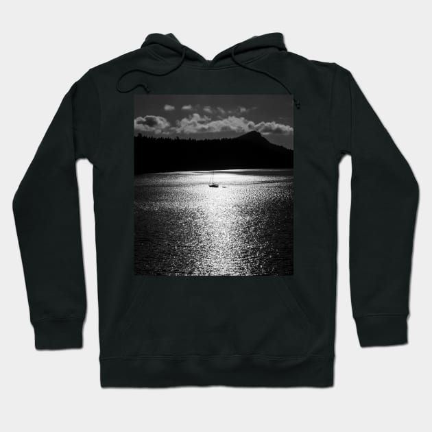 Summer Time Sail Boat Silhouette Hoodie by Steves-Pics